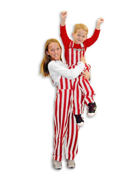 Red/White Youth Striped Game Bibs O